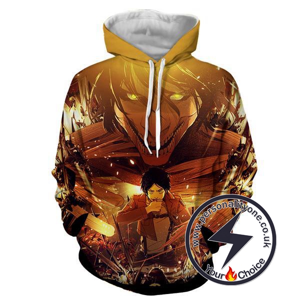 Attack On Titan - Eren Yeager 3D - Attack On Titan Hoodies